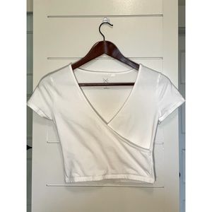 PacSun Basics White Crop Top